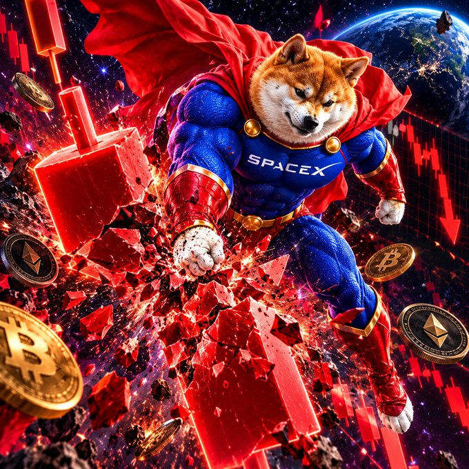 Super Inu SpaceX meme artwork, image 3